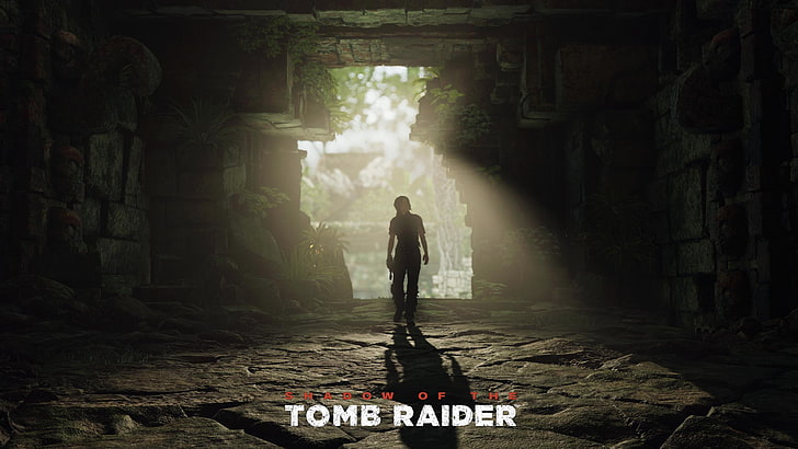 Lara Croft, Shadow of the Tomb Raider, video games, text, one person, HD wallpaper