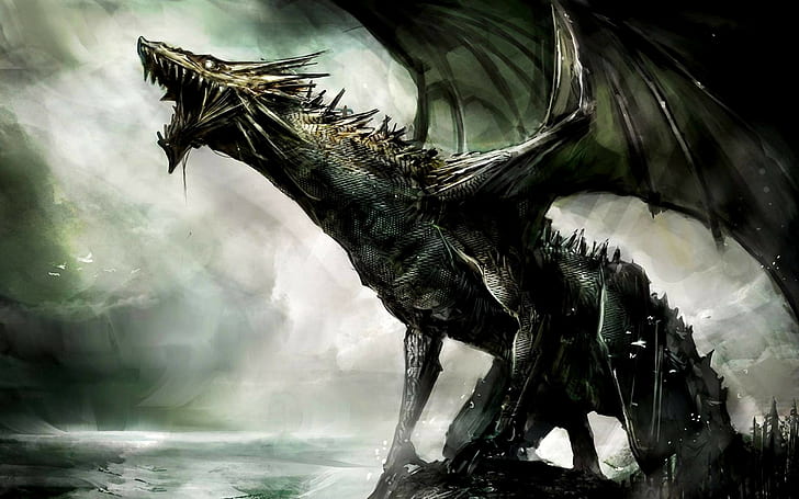 dragon, creature, fantasy art