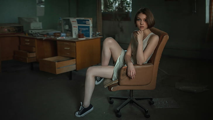 chair, legs, women, model, Olya Pushkina