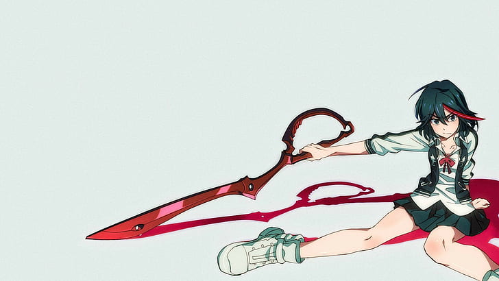 The girl with scissors, girl, anime, awesome, scissors, bonito, blue, HD  wallpaper | Peakpx