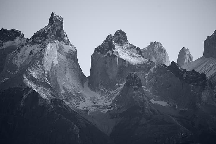 mountains, snow, nordic landscapes, HD wallpaper