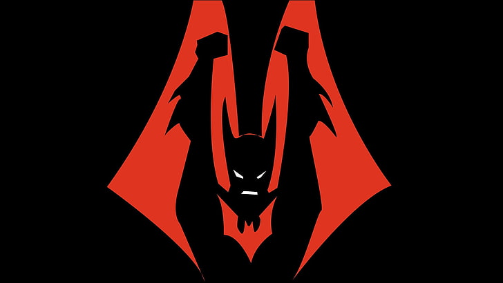 HD wallpaper: batman beyond, red, black color, human body part, one person  | Wallpaper Flare
