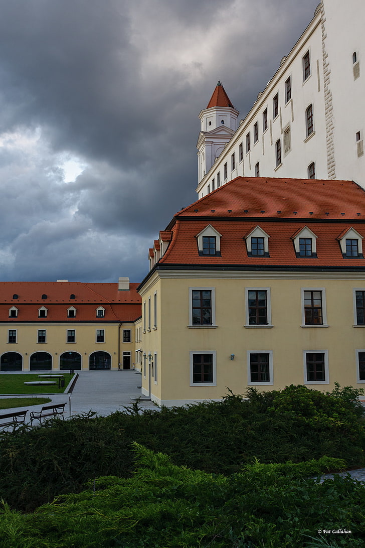 architecture, Bratislava, Slovakia, castle, plants, portrait display, HD wallpaper