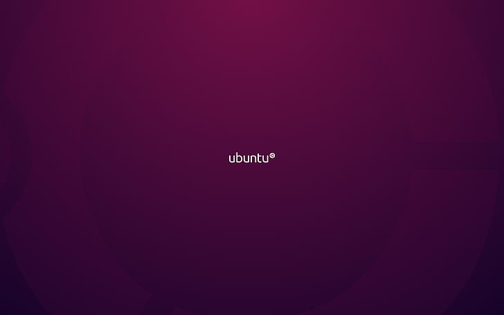 Ubuntu Purple, ubuntu logo, background, tech, system, HD wallpaper