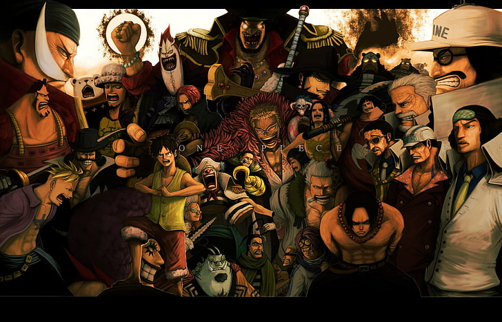 One Piece wallpaper, crowd, large group of people, real people, HD wallpaper
