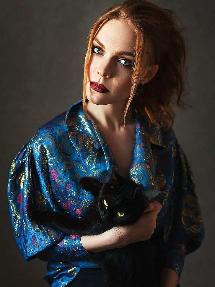 portrait, women, model, Mikhail Azarov, face, HD wallpaper