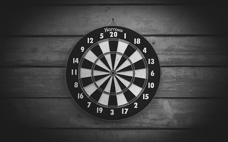 darts, time, clock, indoors, number, circle, geometric shape, HD wallpaper