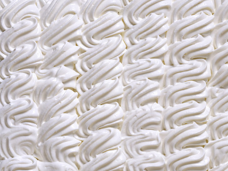 white background, whipped cream