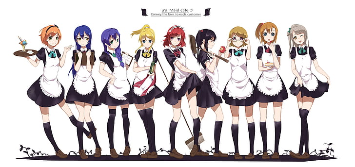 Love Live!, anime girls, Nishikino Maki, Sonoda Umi, Ayase Eli, HD wallpaper