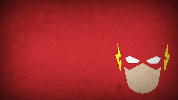 red background, comics, The Flash, simple background, superhero