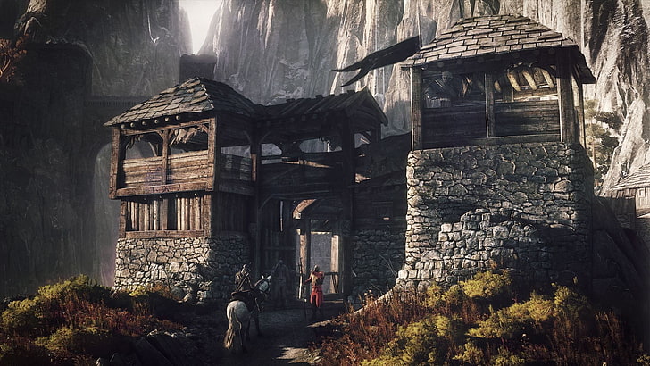 gray stone building digital wallpaper, The Witcher 3: Wild Hunt