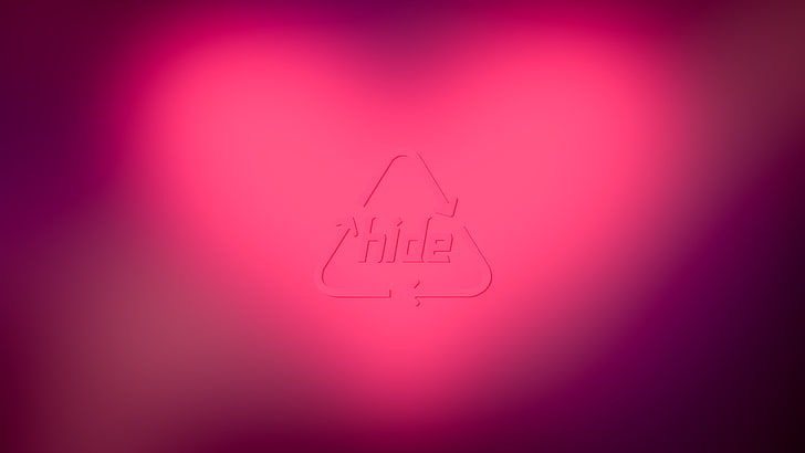 Hide logo, hide (musician), edit, pink, communication, studio shot, HD wallpaper