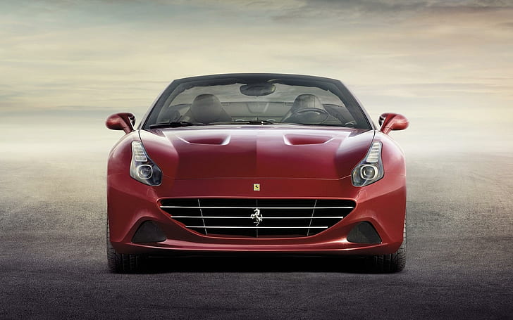 2014 Ferrari California T 4, red car, cars, HD wallpaper