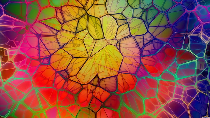 colors, fractal, colorful, pattern, texture, design, mosaic, HD wallpaper