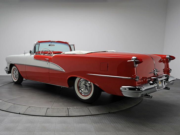 1955 Oldsmobile 98 Starfire Convertible 3067dx Luxury Retro Free Images, HD wallpaper