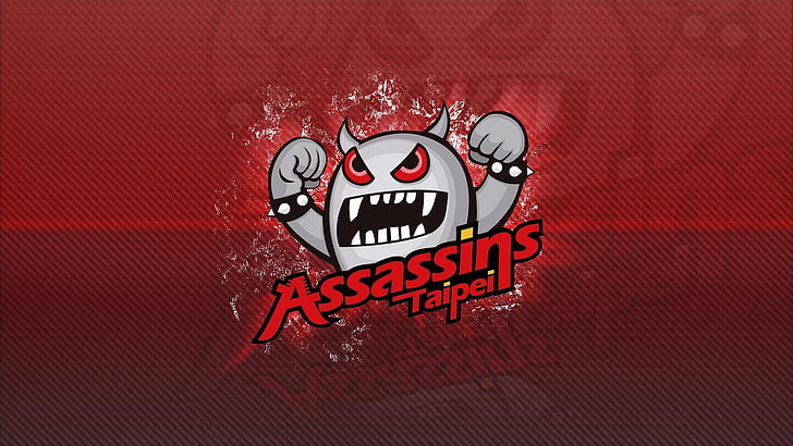 Assassins Taipei logo, red, sports, HD wallpaper