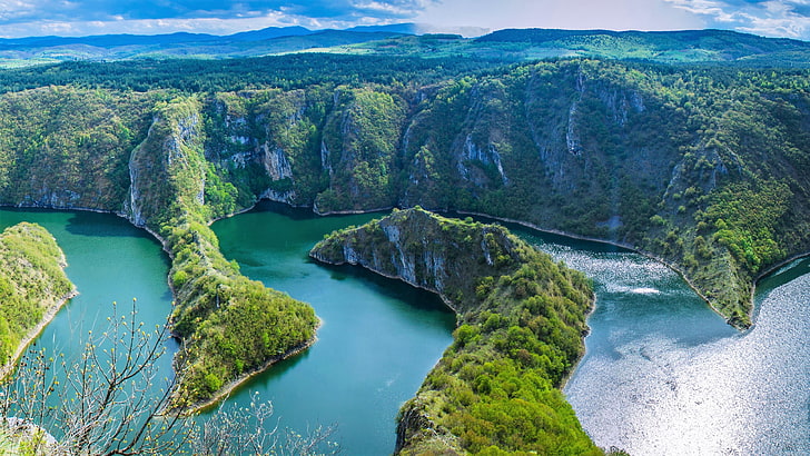 canyon, uvac, serbia, uvac gorge, uvac canyon, uvac river, special nature reserve uvac, HD wallpaper