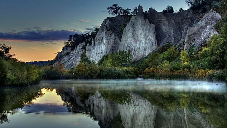 nature, reflection, lake, landscape, photography, mountains, HD wallpaper