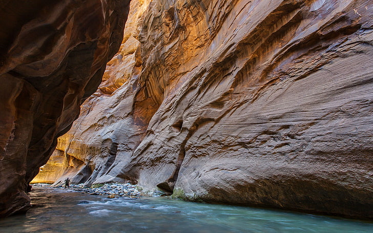 canyon, The Narrows, Zion National Park, rock, rock - object