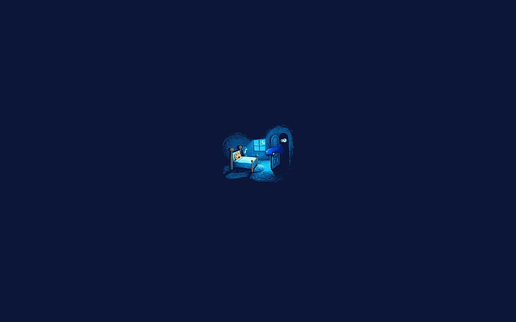 minimalism, Cookie Monster, humor, copy space, water, underwater, HD wallpaper