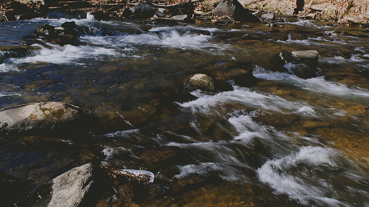 water, river, motion blur