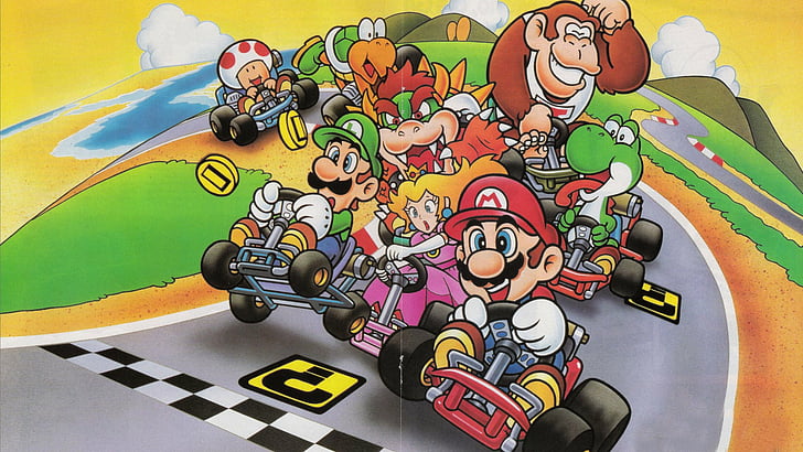 Mario, Super Mario Kart, HD wallpaper