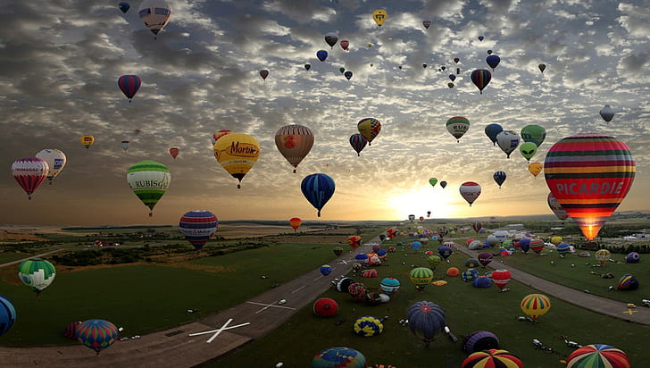 balloon, hot air balloons, sky, HD wallpaper