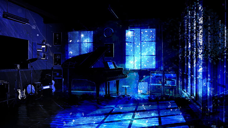 HD wallpaper: Anime, Everlasting Summer, Fantasy, Guitar, Piano ...