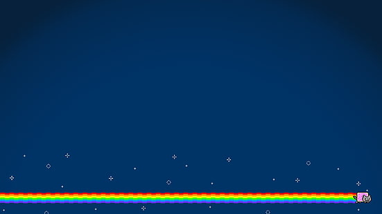 Hd Wallpaper Black And Red Laptop Computer Nyan Cat Simple