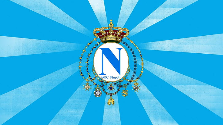 Napoli, soccer clubs, crown, artwork, HD wallpaper