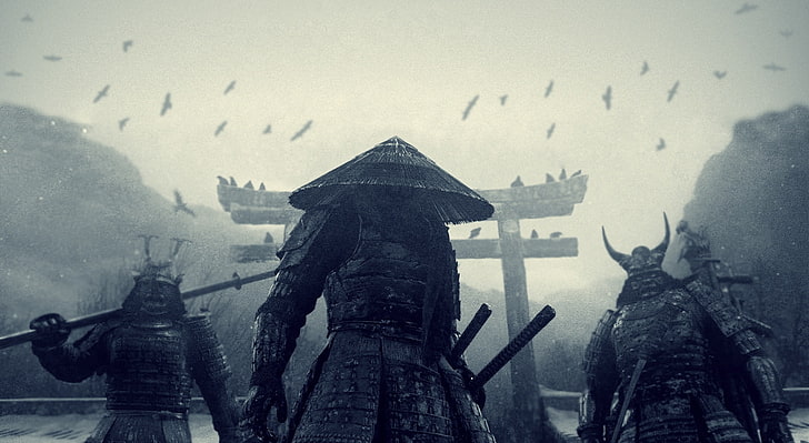 Sucker Punch Samurai, three samurai wallpapers, Movies, Film