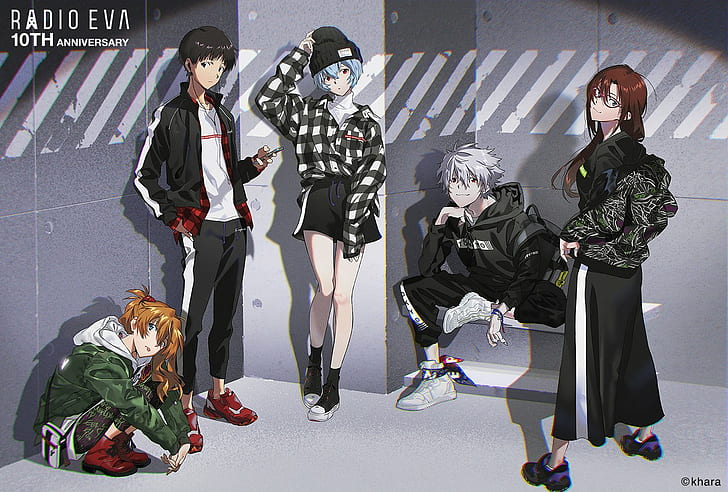 Neon Genesis Evangelion, Ayanami Rei, Ikari Shinji, Asuka Langley Soryu