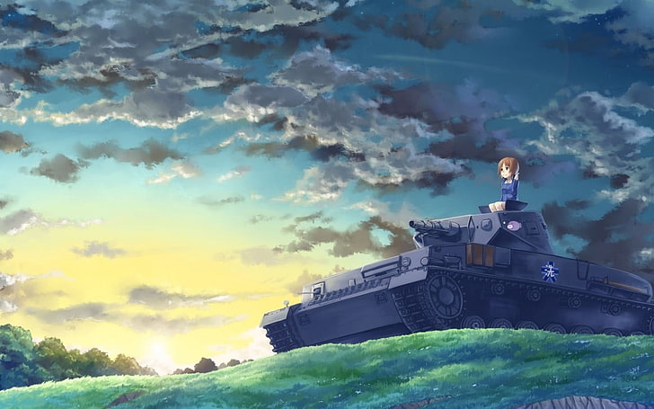 tank, Girls und Panzer, Nishizumi Miho, panzer IV, anime girls, HD wallpaper