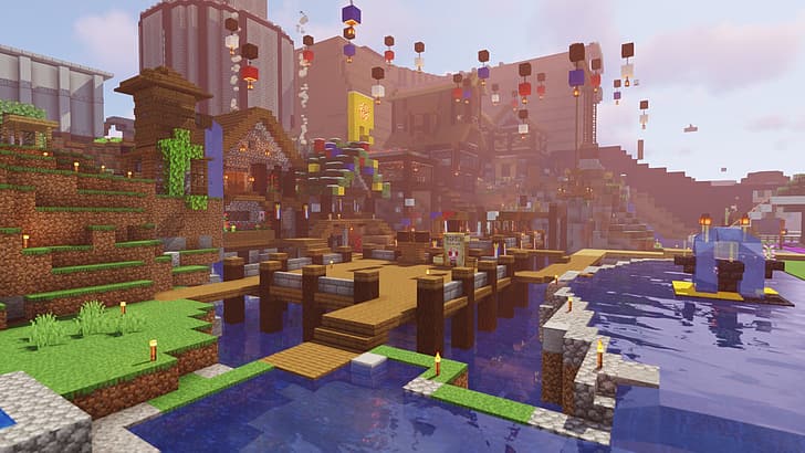 Minecraft, shaders, water, house, dream smp
