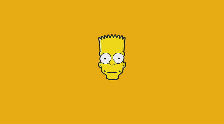 Minimalism, Figure, Face, Head, Simpsons, Bart, Cartoon, The Simpsons, HD wallpaper