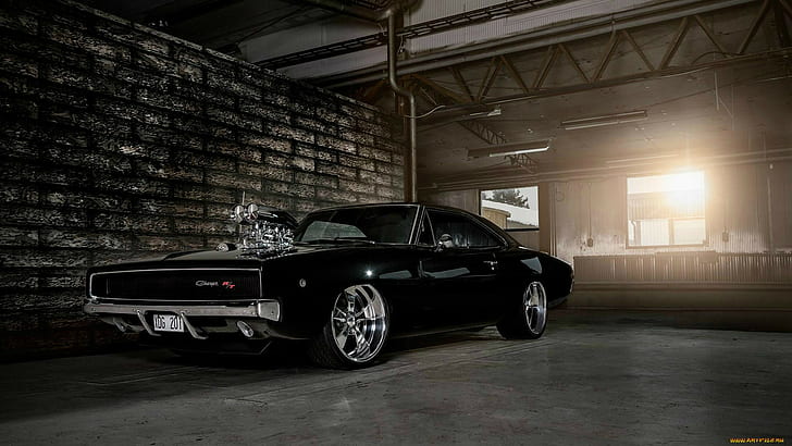 1968, cars, charger, dodge, engine, hot, muscle, rod, HD wallpaper