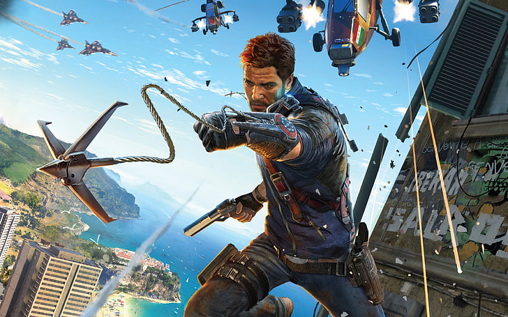 Mad Max game cover screenshot, Just Cause, Just Cause 3, video games, HD wallpaper