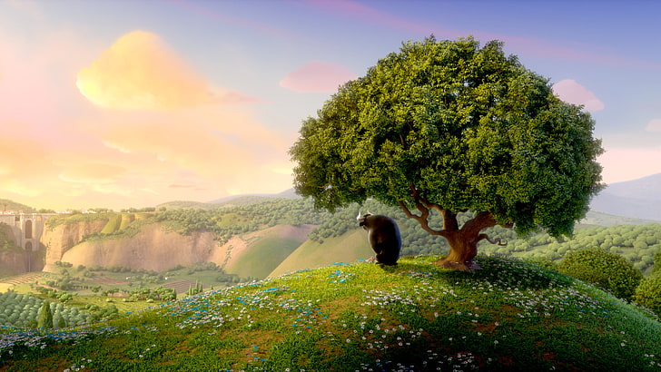 Ferdinand Movie Artwork, plant, tree, sky, beauty in nature, real people, HD wallpaper
