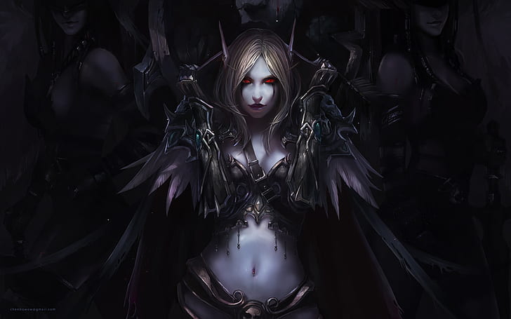 Chenbo, fantasy art, fantasy girl, armor, Warcraft, World of Warcraft