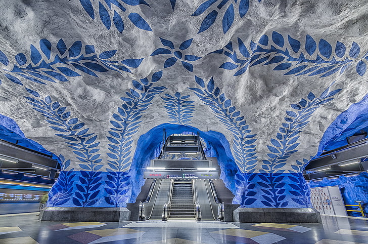 Stockholm, Stockholm metro, subway, escalator, Sweden, 500px
