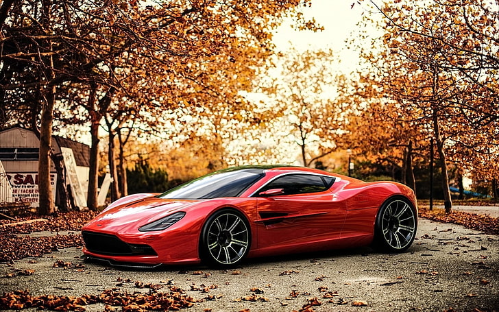 red Aston Martin DBC coupe, car, concept cars, red cars, vehicle, HD wallpaper