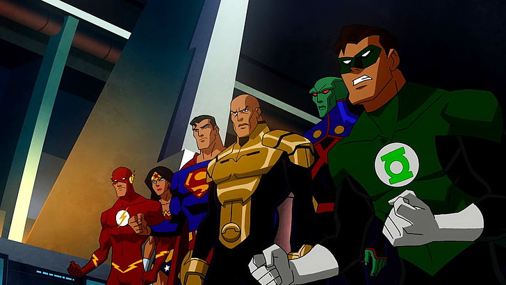 Justice League wallpaper, Flash, Wonder Woman, Superman, Green Lantern, HD wallpaper