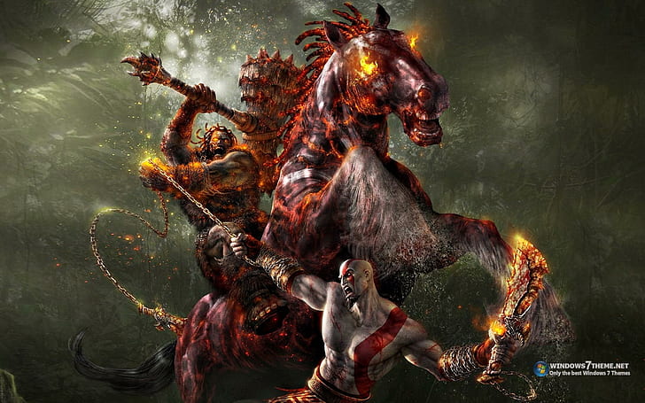 HD wallpaper: God Of War, video game, luta, guerra, cavalo, games |  Wallpaper Flare