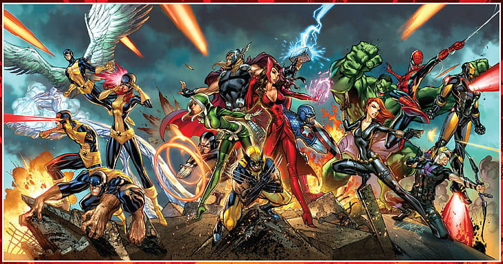 Marvel Comics, X-Men, The Avengers, Uncanny Avengers, Wolverine, HD wallpaper