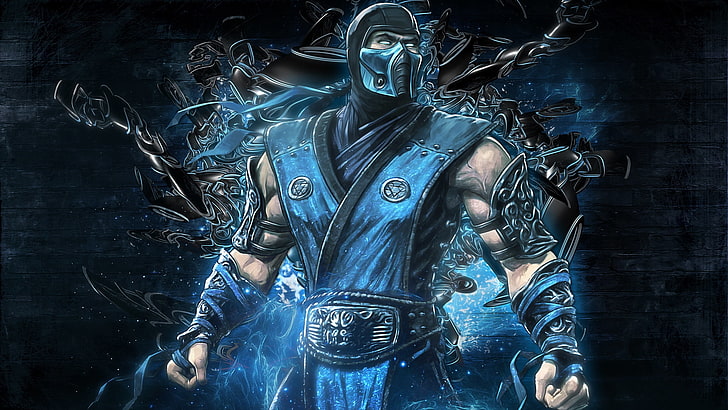 Mortal Kombat Sub Zero, video game, futuristic, spooky, horror, HD wallpaper
