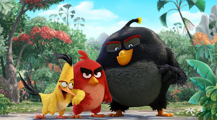 Angry Birds Movie 2016, Angry Birds digital wallpaper, Games, HD wallpaper
