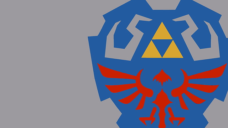 Legend of Zelda shield artwork, Triforce, Hylian Shield, video games, HD wallpaper