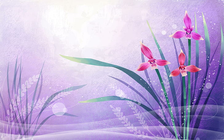 Vector Art Flowers 37, x264, nature, 3d and abstract