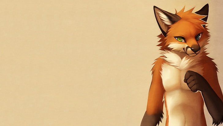 furry, Anthro, copy space, women, indoors, one person, mammal, HD wallpaper