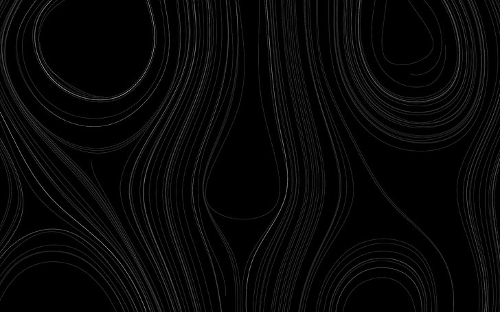 lines, curve, dark, bw, pattern, abstract, indoors, no people, HD wallpaper
